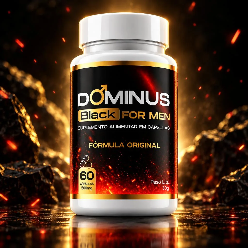 Pote branco oficial Dominus Black, suplemento alimentar masculino
